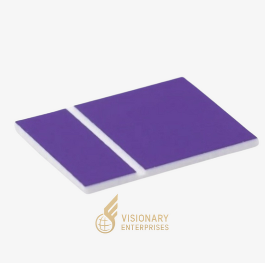 Lamicoid morado sobre blanco